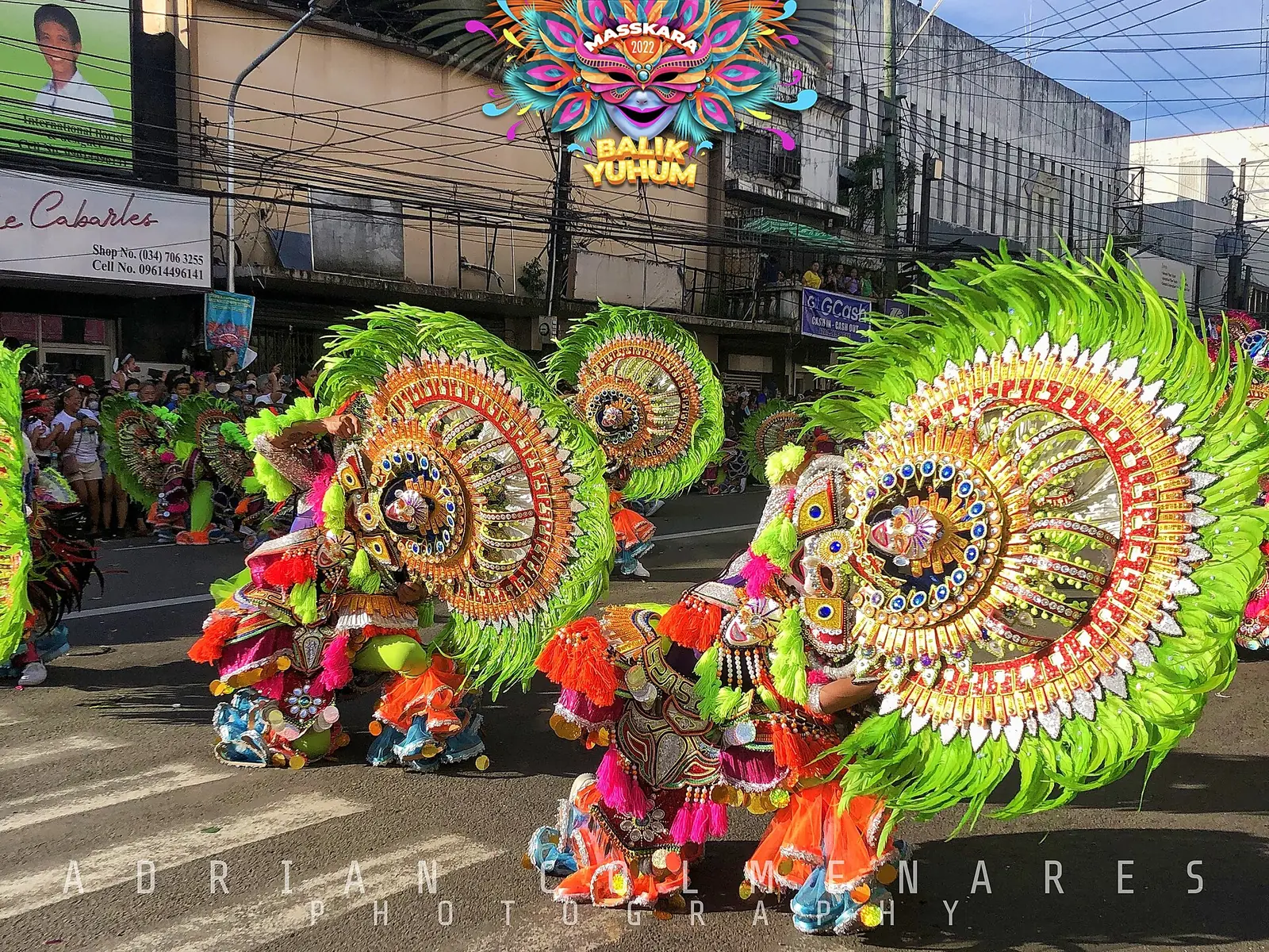Smiling masks at the MassKara Festival in Bacolod, 2022